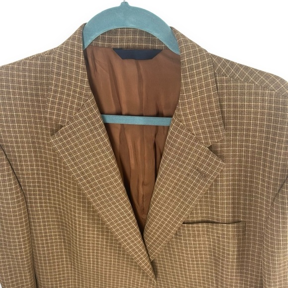 Burberrys' 100% Wool Plaid Cambridge Standard 3 Button Notch Label Coat 44 Long - Picture 4 of 9